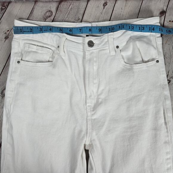 Risen Vintage Wash Straight Leg White Denim Jeans High Rise RDP5256 30/11 - Picture 11 of 13